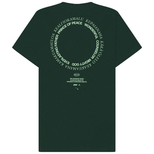 He Inoa (Isaiah 9:6) Tee in Forest Green